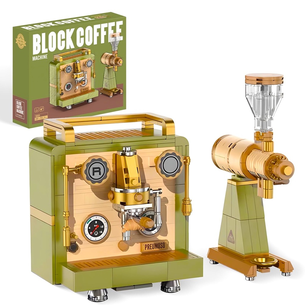 Retro Coffee Machine Building Blocks Set